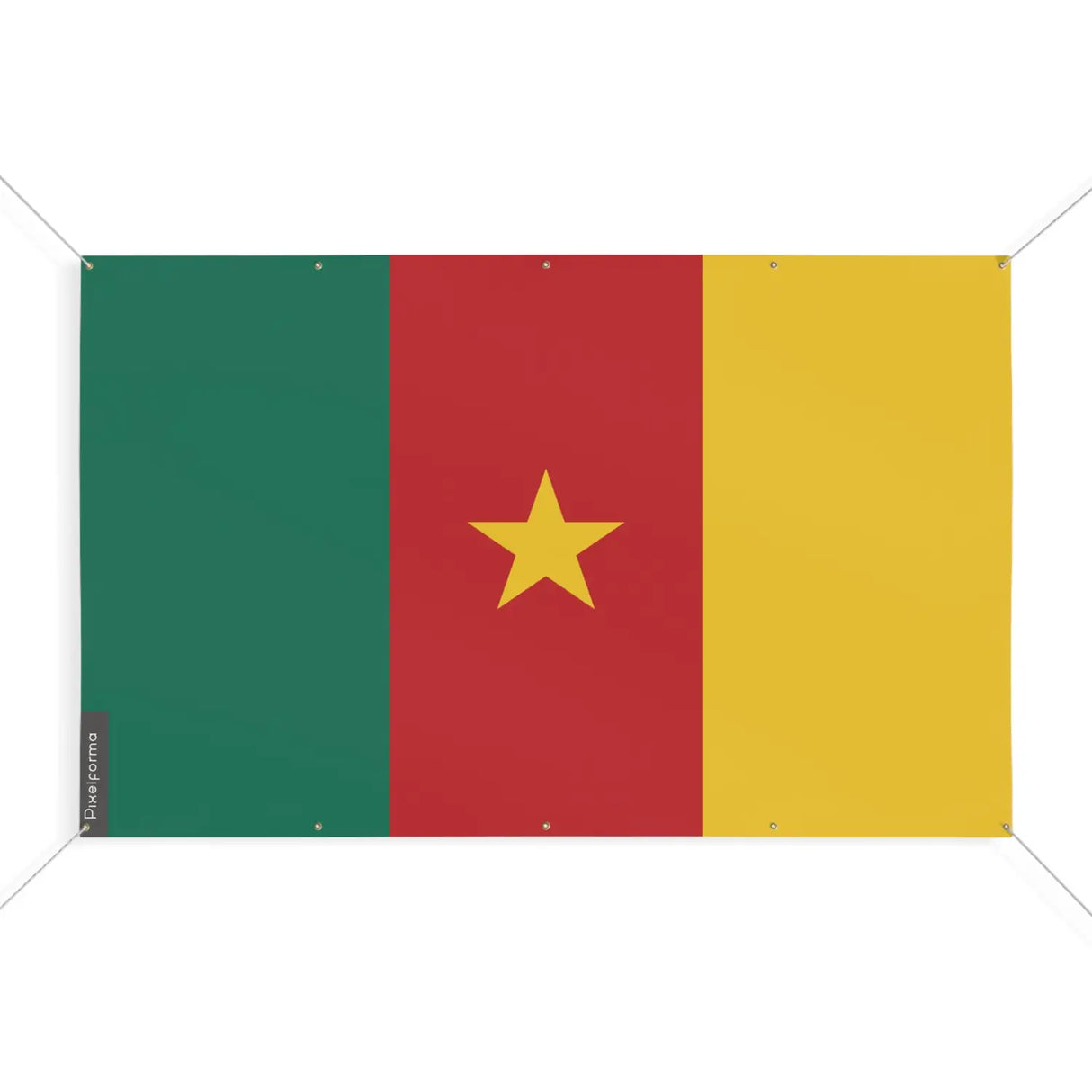 Drapeau cameroun 10 oeillets en plusieurs tailles (s) - pixelforma