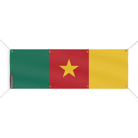 Drapeau cameroun polyester résistant usage extérieur durable