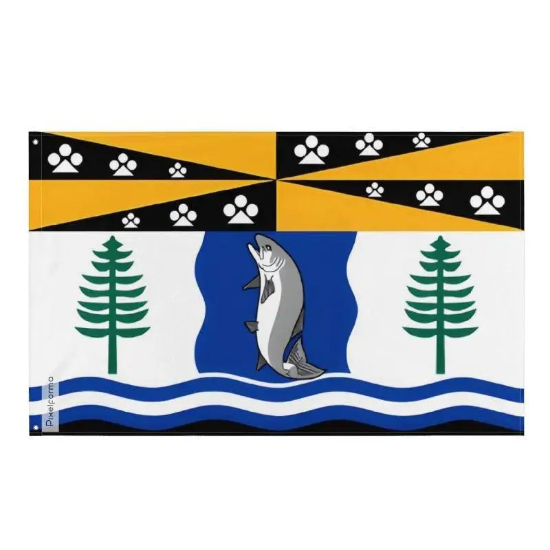 Drapeau Campbell River Plusieurs Tailles en Polyester - Pixelforma 