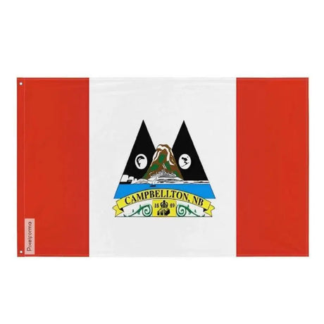 Drapeau campbellton polyester résistant œillets à gauche