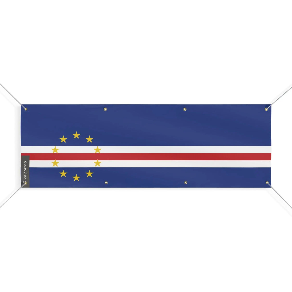 Drapeau cap-vert polyester résistant pour extérieur durable