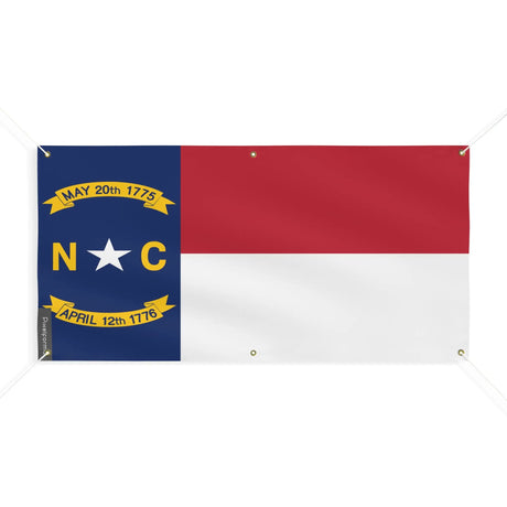 Drapeau caroline du nord polyester résistant aux intempéries