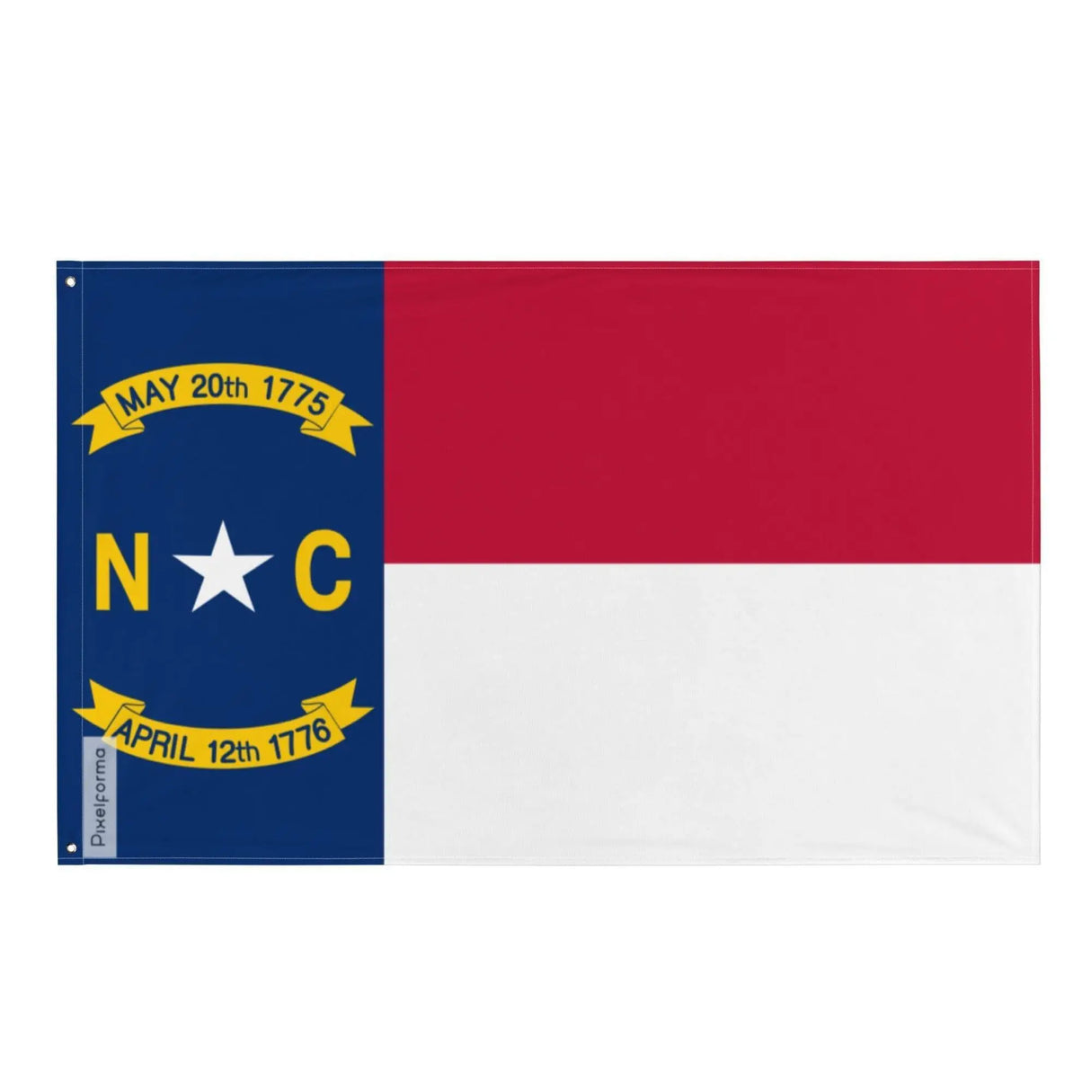 Drapeau caroline du nord polyester résistant œillets à gauche