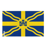 Drapeau castlegar polyester résistant avec œillets à gauche