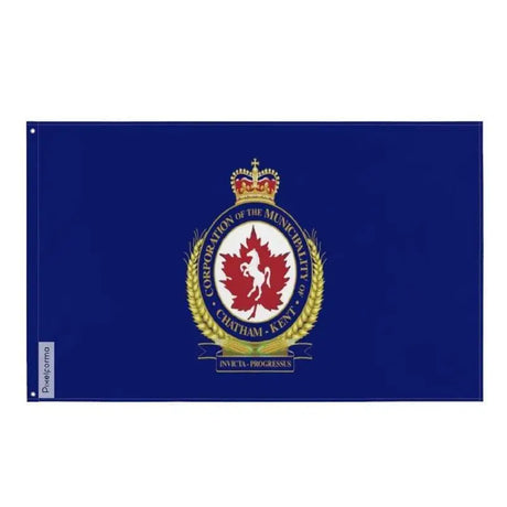Drapeau chatham-kent polyester résistant œillets à gauche