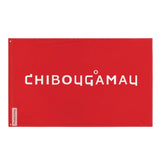 Drapeau chibougamau polyester résistant œillets à gauche