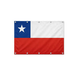 Drapeau du Chili format S en polyester avec dix œillets