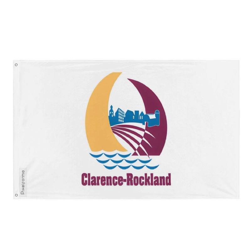 Drapeau Clarence-Rockland en plusieurs tailles 100 % polyester Imprimer avec Double ourlet - Pixelforma