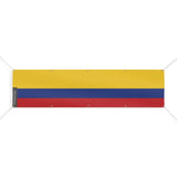 Drapeau colombie polyester résistant œillets pour extérieur