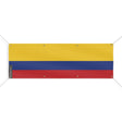 Drapeau colombie polyester résistant œillets usage extérieur