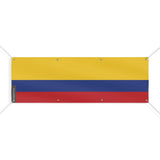 Drapeau colombie polyester résistant œillets usage extérieur