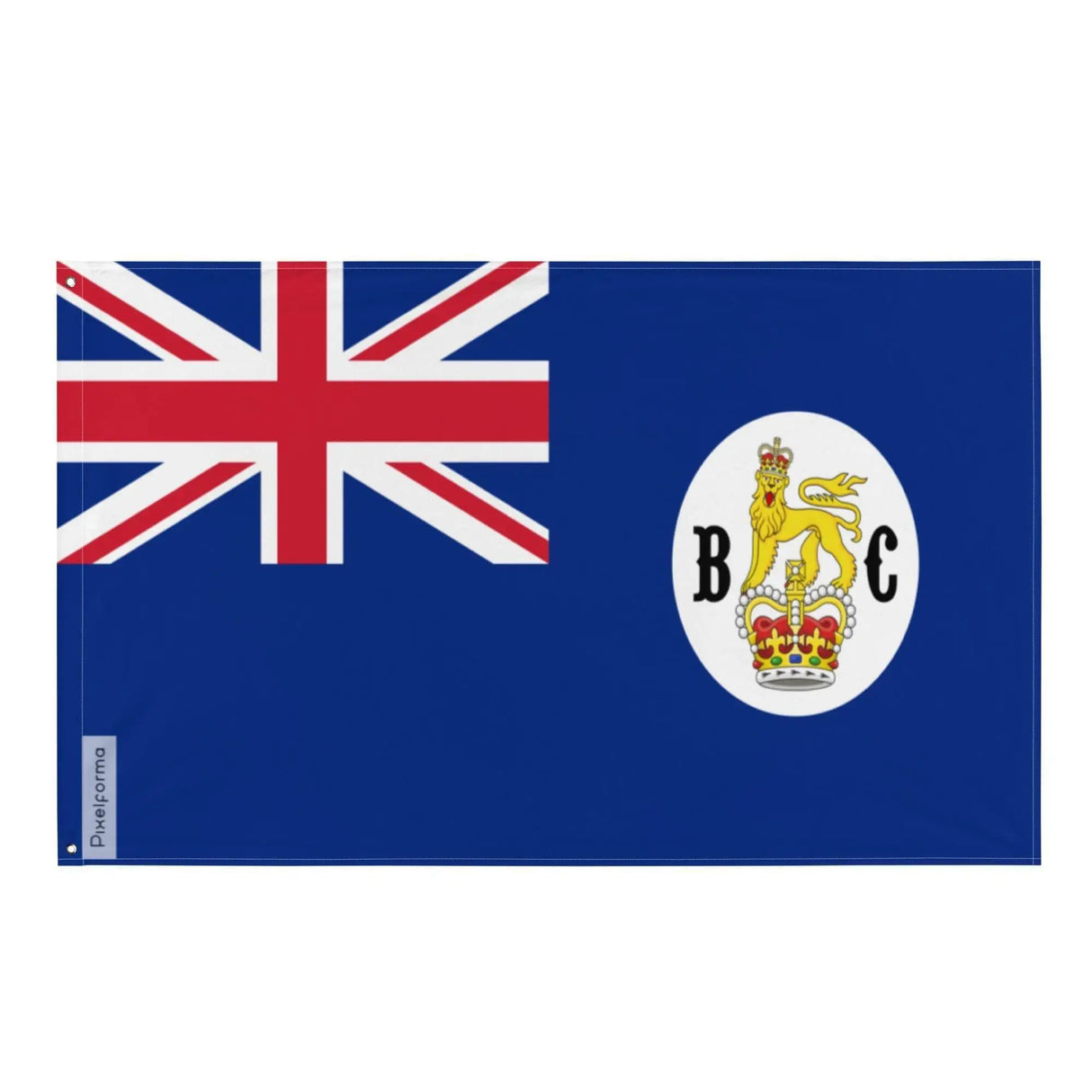 Drapeau colonie colombie-britannique polyester œillets gauche