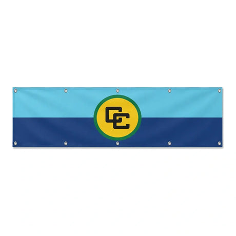 Drapeau de la Communauté caribéenne grand format XL en polyester avec dix œillets
