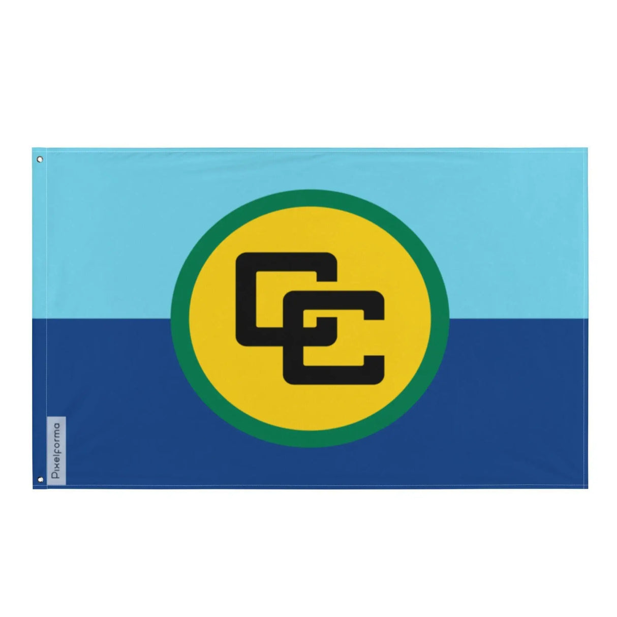 Drapeau communauté caribéenne polyester œillets à gauche