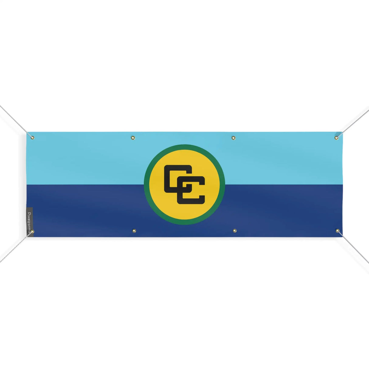 Drapeau communauté caribéenne polyester résistant œillets