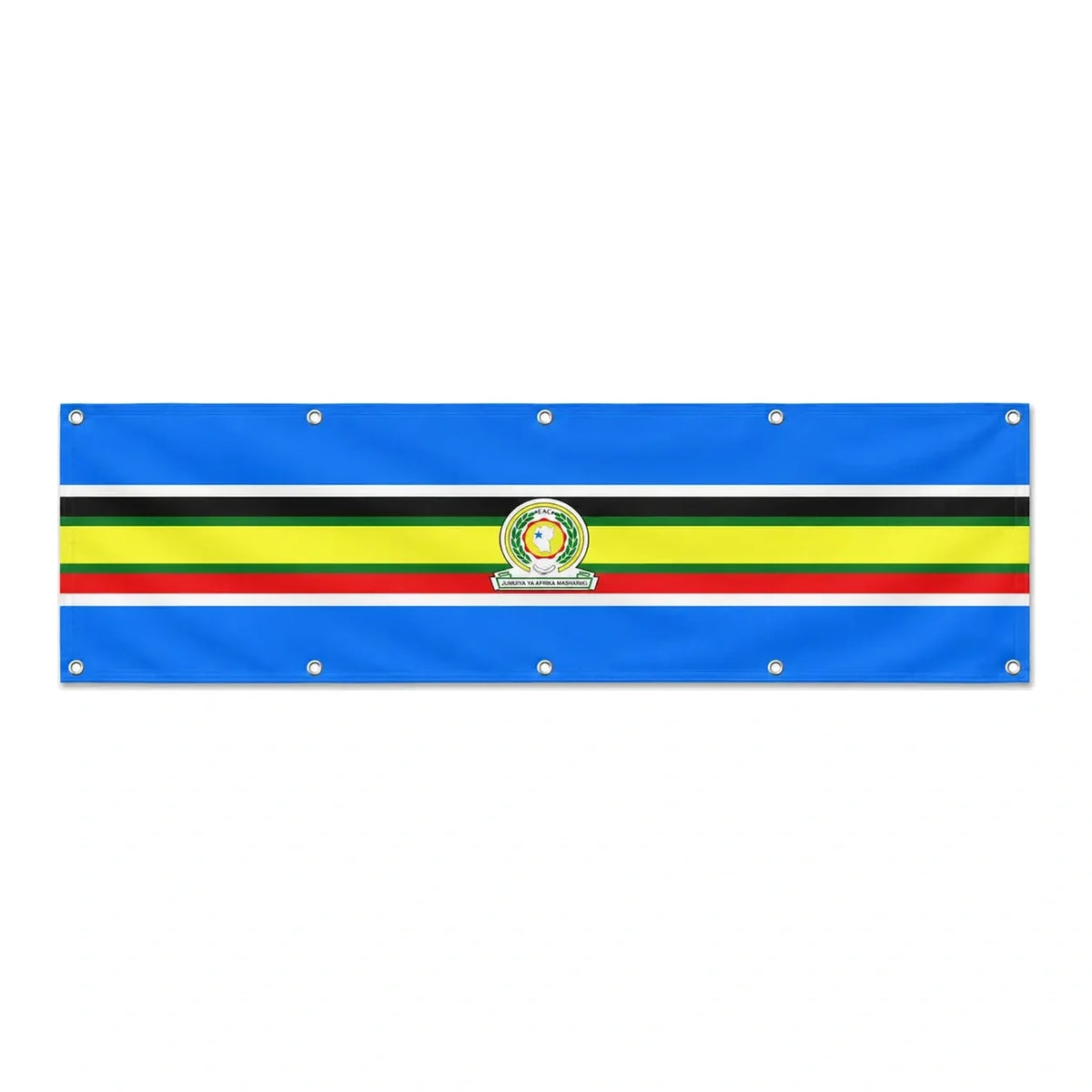 Drapeau de la Communauté d'Afrique de l'Est grand format XL en polyester avec dix œillets