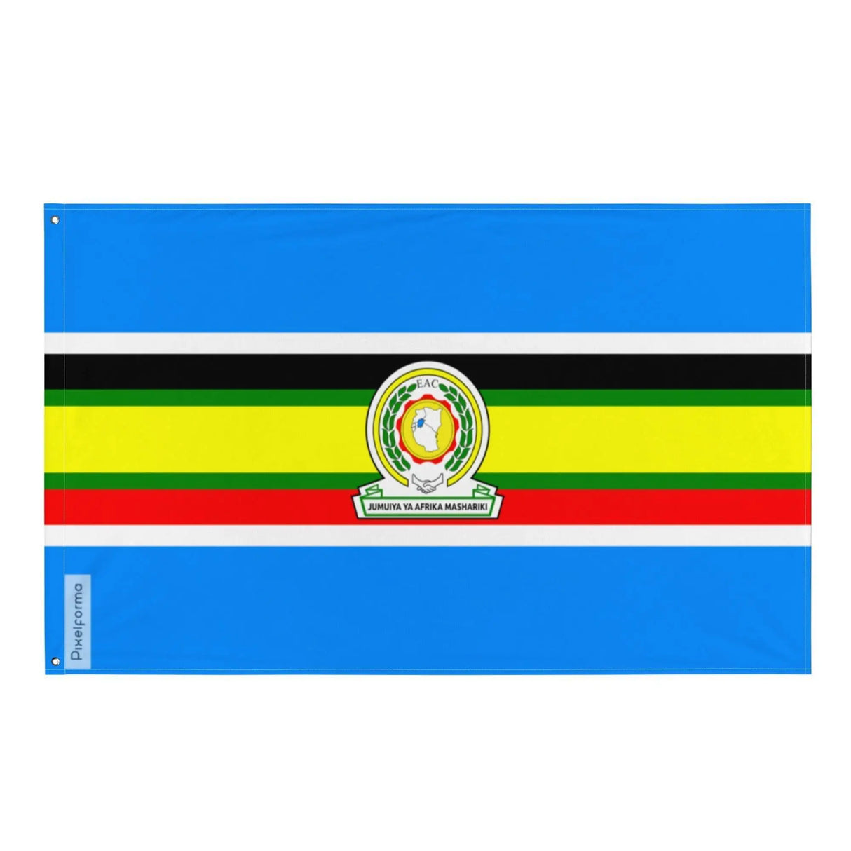 Drapeau communauté d’afrique de l’est polyester œillets gauche
