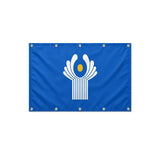 Drapeau de la Communauté des États indépendants format S en polyester avec dix œillets