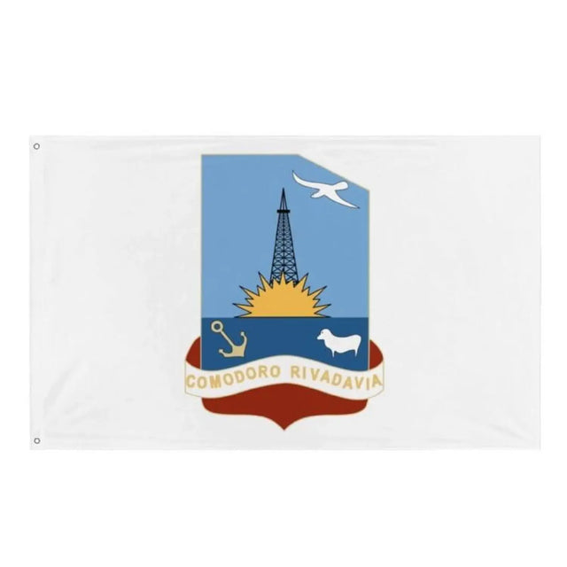 Drapeau comodoro rivadavia plusieurs tailles en polyester - pixelforma