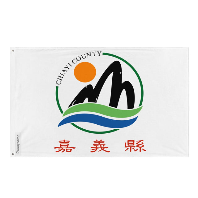 Drapeau Comté de Chiayi en plusieurs tailles 100 % polyester Imprimer avec Double ourlet - Pixelforma