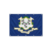 Drapeau du Connecticut format S en polyester avec dix œillets