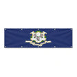 Drapeau du Connecticut grand format XL en polyester avec dix œillets