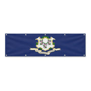 Drapeau du Connecticut grand format XL en polyester avec dix œillets