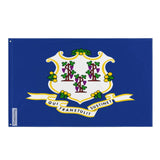 Drapeau connecticut polyester résistant œillets à gauche