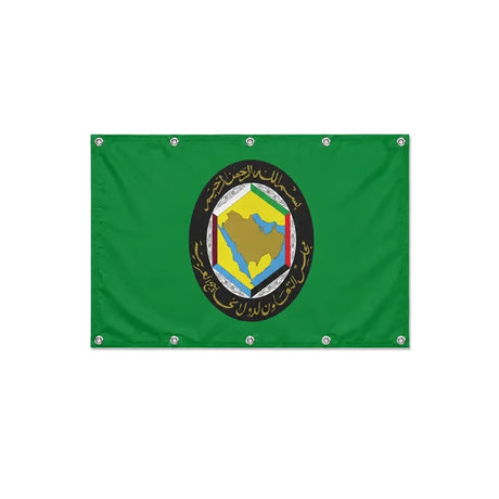 Drapeau du Conseil de coopération du Golfe format S en polyester avec dix œillets