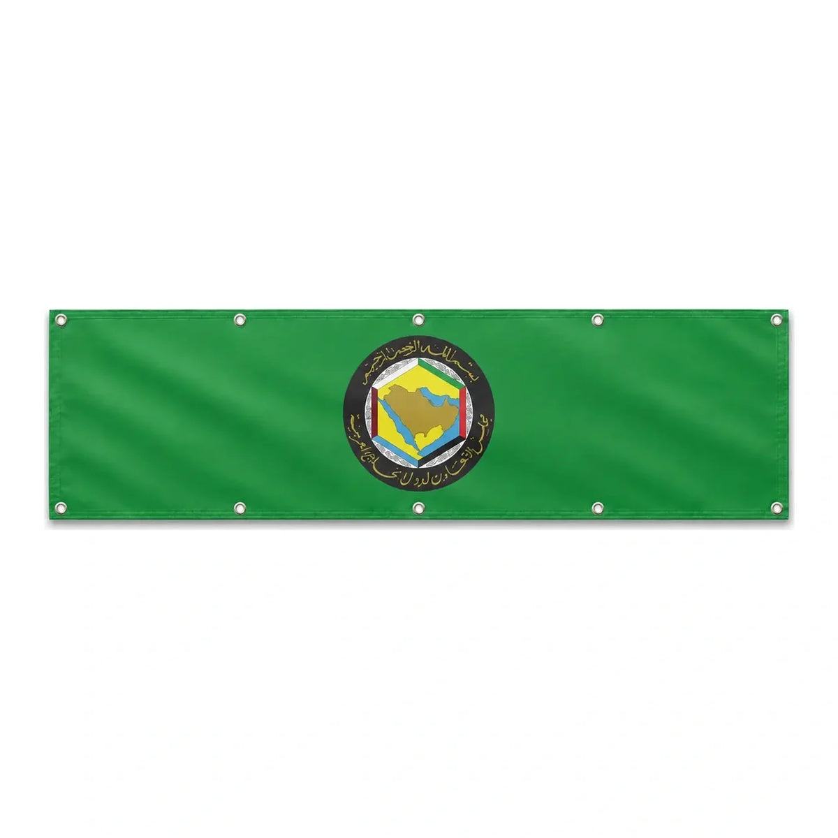 Drapeau du Conseil de coopération du Golfe grand format XL en polyester avec dix œillets