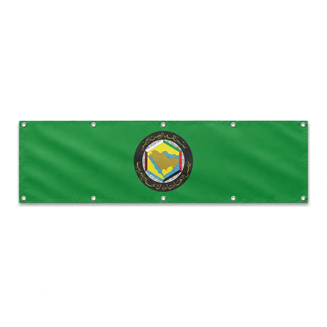 Drapeau du Conseil de coopération du Golfe grand format XL en polyester avec dix œillets