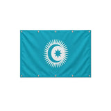 Drapeau du Conseil turcique format S en polyester avec dix œillets