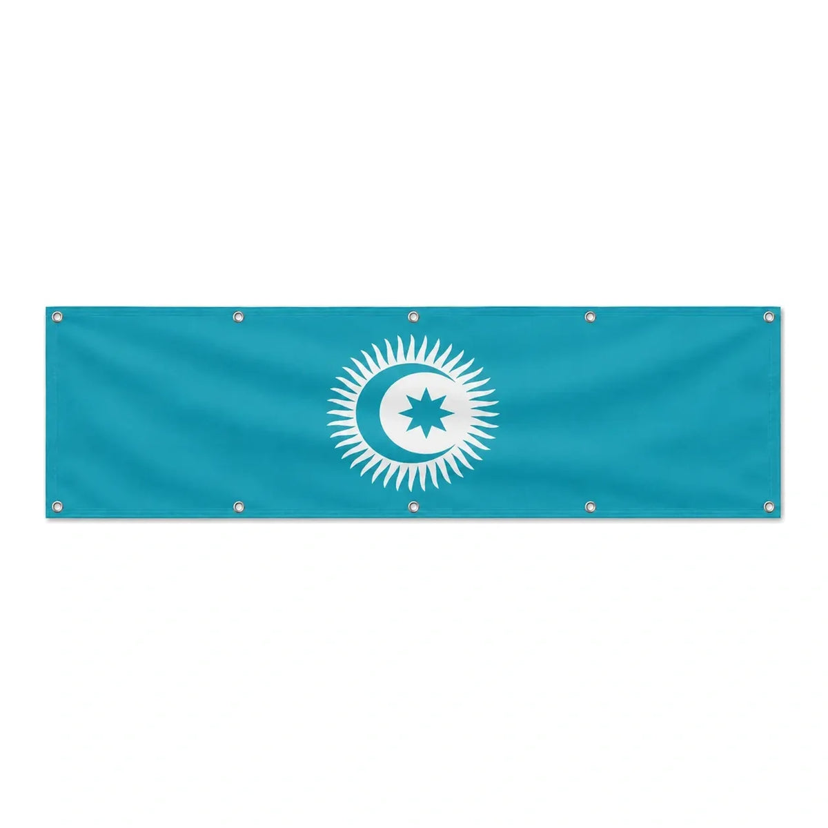 Drapeau du Conseil turcique grand format XL en polyester avec dix œillets