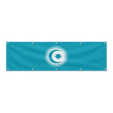 Drapeau du Conseil turcique grand format XL en polyester avec dix œillets