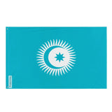 Drapeau conseil turcique polyester résistant œillets gauche