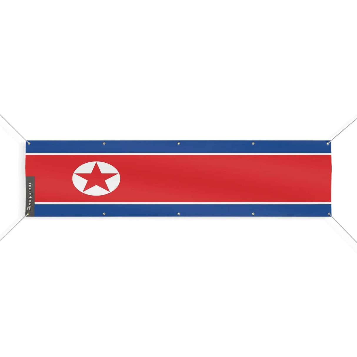 Drapeau corée du nord polyester résistant dix œillets