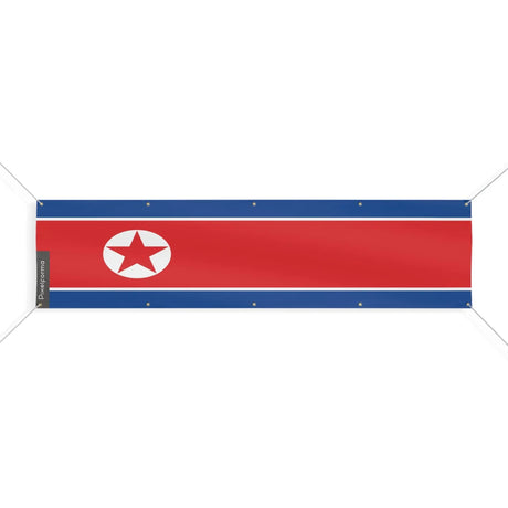 Drapeau corée du nord polyester résistant dix œillets