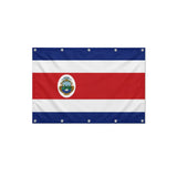 Drapeau du Costa Rica format S en polyester avec dix œillets