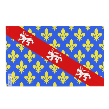 Drapeau creuse polyester résistant avec œillets à gauche