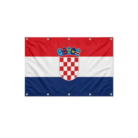 Drapeau de la Croatie format S en polyester avec dix œillets