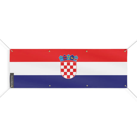 Drapeau croatie en polyester résistant avec œillets solides
