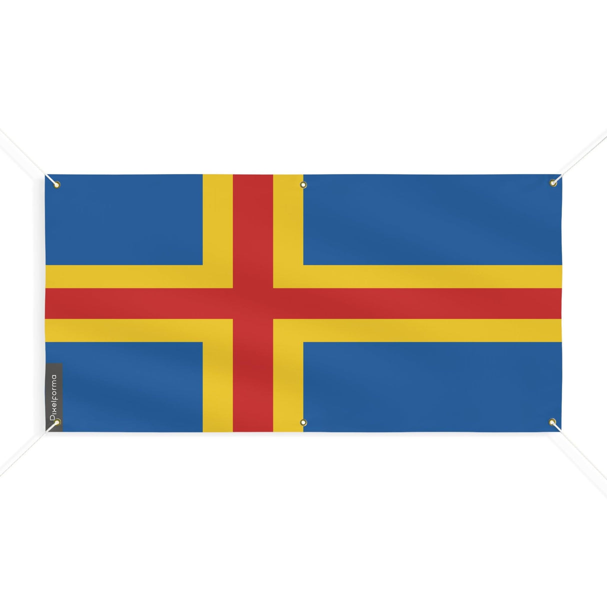 Drapeau d'Åland 6 Oeillets en plusieurs tailles - Pixelforma