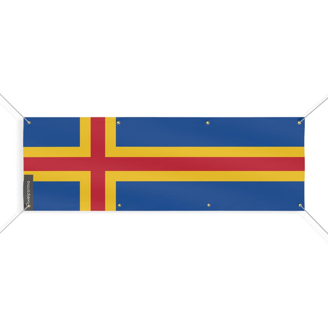 Drapeau d'Åland 8 Oeillets en plusieurs tailles - Pixelforma