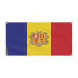 Drapeau d'Andorre 6 Oeillets en plusieurs tailles - Pixelforma 