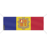 Drapeau d'Andorre 8 Oeillets en plusieurs tailles - Pixelforma