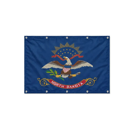 Drapeau du Dakota du Nord format S en polyester avec dix œillets