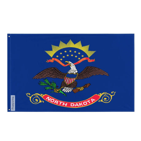 Drapeau dakota du nord polyester œillets à gauche résistant