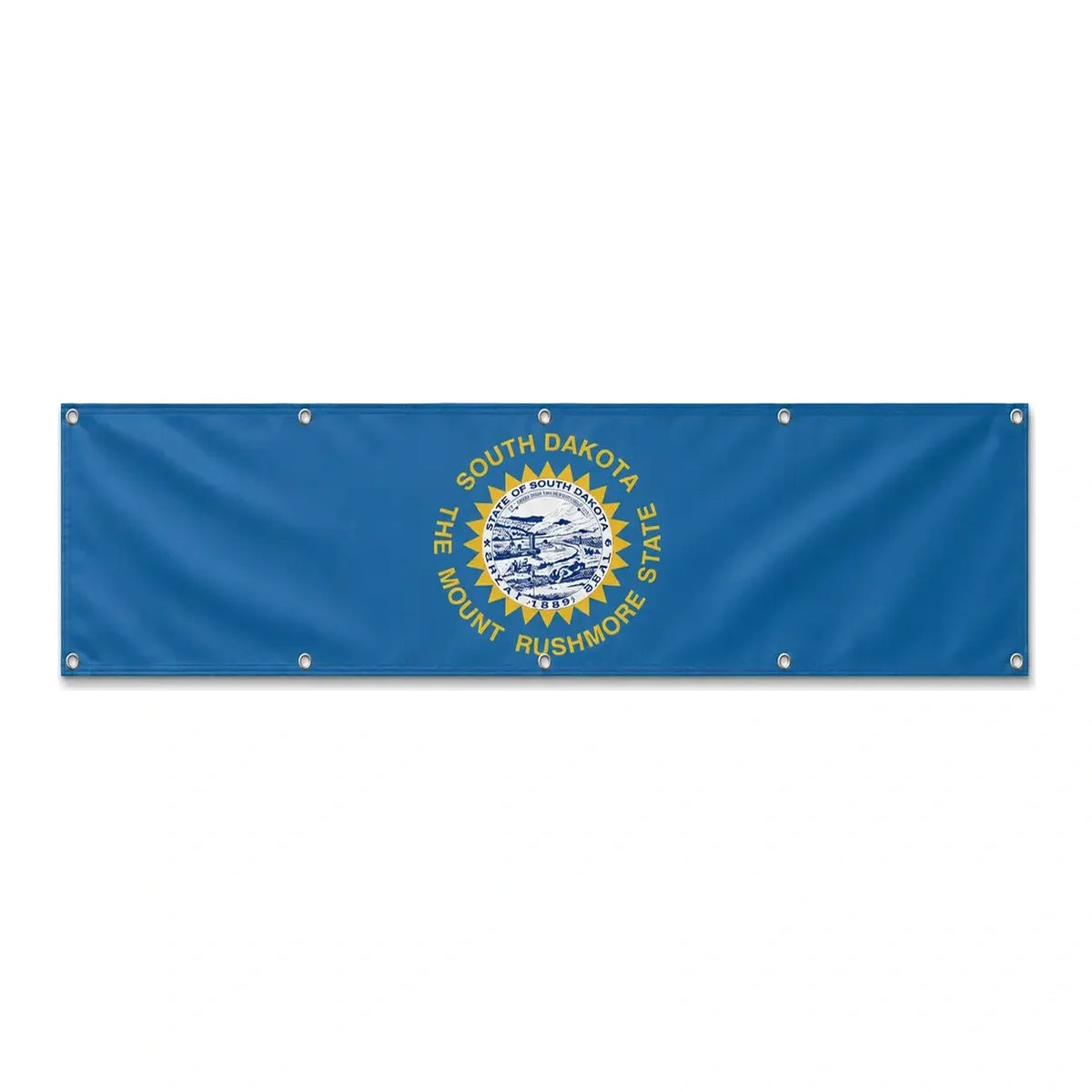Drapeau du Dakota du Sud grand format XL en polyester avec dix œillets