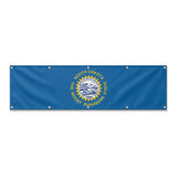 Drapeau du Dakota du Sud grand format XL en polyester avec dix œillets