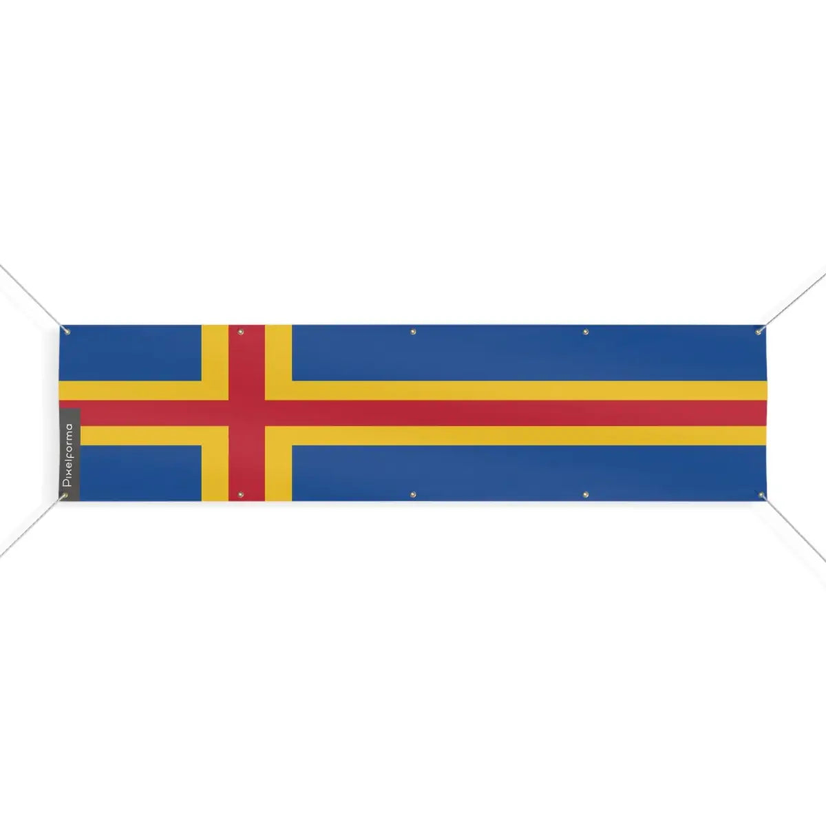 Drapeau d'Åland 10 Oeillets en Plusieurs Tailles (XL) - Pixelforma 